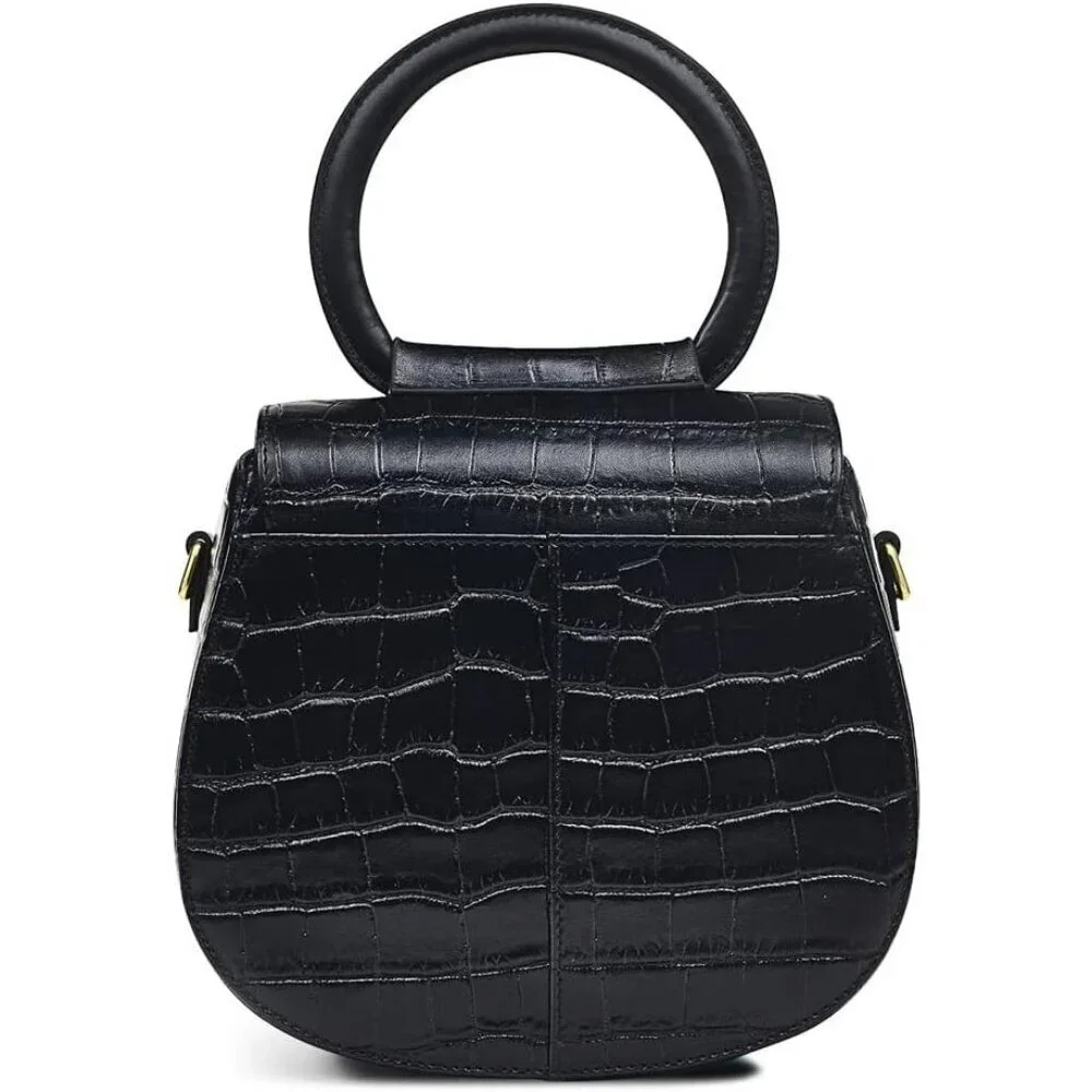 RADLEY London Rope Walk Faux Crocodile Women's Mini Leather Crossbody Bag Black - Picture 2 of 4